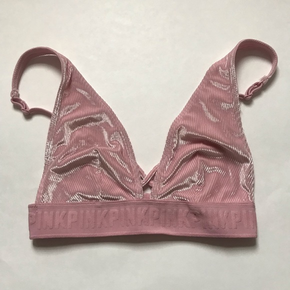 Never Worn Victoria’s Secret Pink Velvet Bralette - Picture 2 of 4
